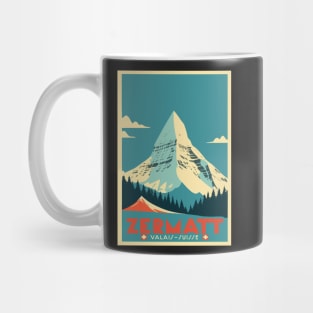 Zermatt,Matterhorn,Switzerland,Ski Poster Mug